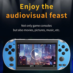 Más de 10000 juegos, salida de TV HD portátil, pantalla de consola portátil de vídeo Arcade, reproductor de juegos <span class=keywords><strong>Retro</strong></span> clásico nostálgico, 5,1 pulgadas X7 Plus - Product Image 4
