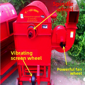 Grande batteuse automatique robuste pour tiges de soja, blé, riz et colza avec fonction de nettoyage des grains, garantie 1 an - Product Image 5