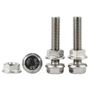 Thép Không Gỉ SS Sus 304 Tùy Chỉnh Bolt Mặt Bích M4 M5 M6 M8 M10 M12 Mặt Bích Hình Lục Giác Đầu Bu Lông Với Nylock Khóa Chèn Hạt - Product Image 6
