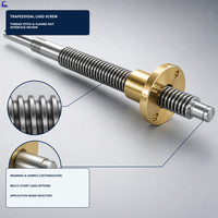 Vis trapézoïdale à filetage en T 8mm 10mm 12mm en acier à roulement, filetage fraisé, mouvement linéaire CNC haute précision