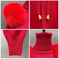 Vêtements d'hiver à col roulé haut tricoté pour femmes ensemble de pulls deux pièces pour femmes vente en ligne