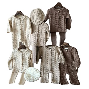 Ropa de alta calidad de algodón puro tejido suéter recién <span class=keywords><strong>nacido</strong></span> largo bebé invierno mono - Product Image 1