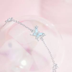 أقراط نسائية جميلة مرصعة من SongYi طقم قلادة سوار وردي من المينا زهر الكرز تشيكوسلوفاكيا زهرة من الذهب الوردي لؤلؤ المياه العذبة - Product Image 6