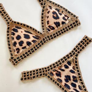 Fabricante de Trajes de Baño OEM/ODM, Bikini de Crochet Hecho a Mano en 3D, Conjunto de Dos Piezas, Bikini de Tiras, Ropa de Playa para Mujer - Product Image 1