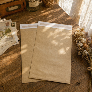 Sacs en papier <span class=keywords><strong>kraft</strong></span> biodégradables écologiques pour l'emballage transfrontalier de vêtements et de chaussures, enveloppes et cartes, petites pochettes Chine - Product Image 2
