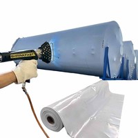 Film rétractable LDPE blanc 8 mil, haute résistance, pour emballage d'équipements industriels et d'ascenseurs, anti-poussière, imperméable, vente en gros