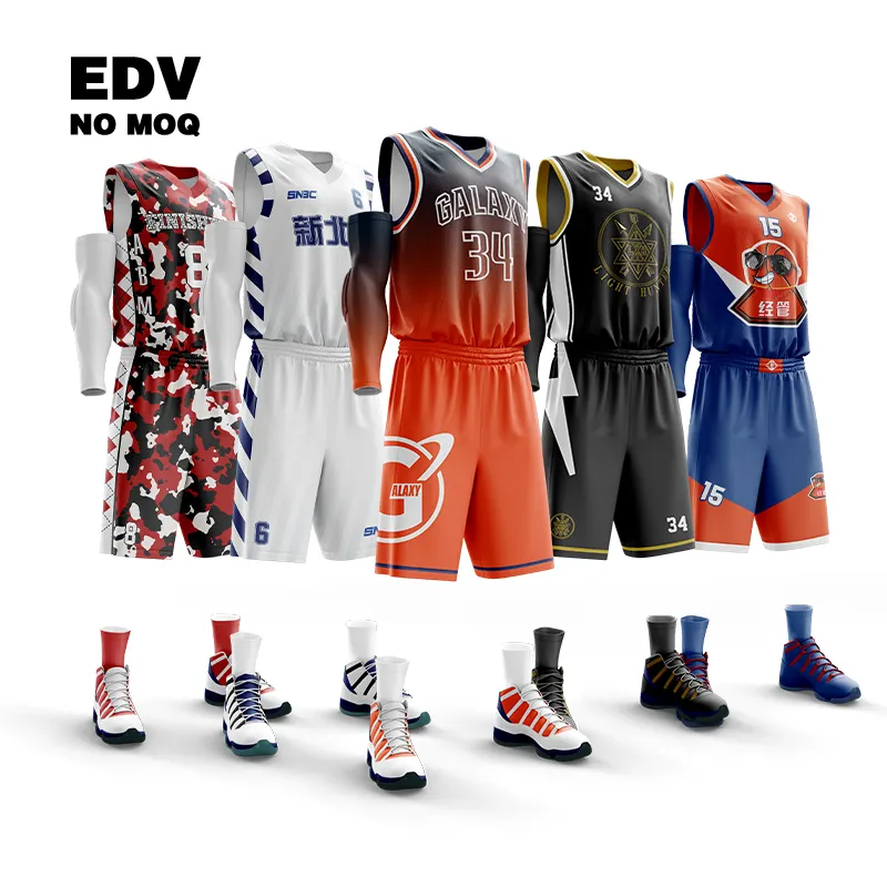 Maillot de basket-ball par sublimation personnalisé, design d'uniforme, club