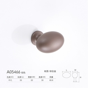 Morandi Color Series <b>Small</b> Oval Pigeon Egg Single-Hole Handle for Kitchen <b>Cabinets</b> and Wardrobes - Product Image 1