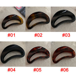 Français rétro creux croissant cheveux griffe femme 2025 nouveau exquis mat griffe pince fille cambrure Logo personnalisé cheveux accessoires - Product Image 5