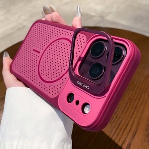 Étui de téléphone magnétique de luxe mat à dissipation thermique pour iPhone 18 13 14 15 16 17 Pro Max avec support d'objectif dissimulé et coque de protection - Product Image 1