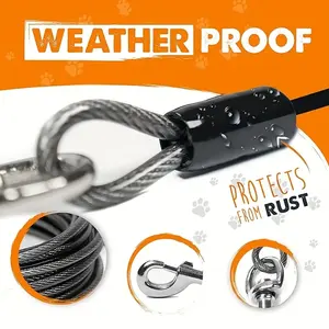 304 Stainless Steel Pet Traction Wire Rope Double Ended Dog Leash Wire Dog Leash Camping Outdoor Cable Training Rope