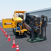 Foreuse directionnelle horizontale XZ200 à chenilles en caoutchouc pour le franchissement de routes et de canalisations de fibres optiques en milieu fluvial – Vente directe usine