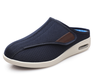 Youyun hommes doux confortable anti-dérapant coussin d'air maille crochet et boucle réglable sandales larges pour les patients diabétiques pantoufle - Product Image 5