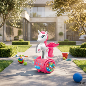 <b>Pink</b> Unicorn <b>Car</b> Battery Powered Plastic <b>Ride</b> <b>on</b> Vehicle with Lights and Music for 2 to 4 Years - Product Image 3