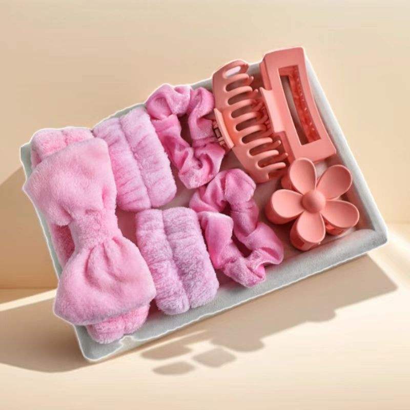 Lot de 8 élastiques à cheveux rose pour gros intestin