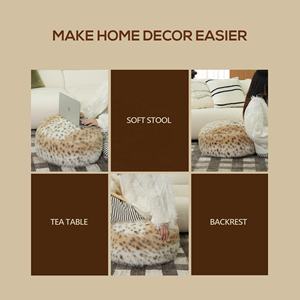 <span class=keywords><strong>Housse</strong></span> <span class=keywords><strong>de</strong></span> pouf ronde en imitation <span class=keywords><strong>fourrure</strong></span> animale, design original, décoration d'intérieur, coussin <span class=keywords><strong>de</strong></span> sol moelleux, pouf <span class=keywords><strong>de</strong></span> salon - Product Image 5