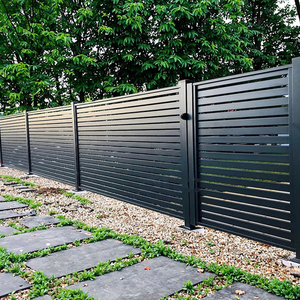 Extension de hauteur pour clôture <span class=keywords><strong>à</strong></span> lattes en aluminium pour l'intimité, panneaux de clôture <span class=keywords><strong>à</strong></span> lames verticales en aluminium avec éléments décoratifs pour poteaux - Product Image 5