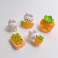 Figurines miniatures de lapins mignons et de carottes pour Pâques 2026, accessoires de décoration DIY pour paysages, ornements de maison, décorations de gâteaux et animaux en pot, 100 pièces