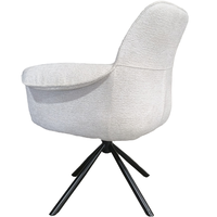 Chaise d'appoint moderne tuftée de haute qualité avec cadre en métal peint noir pour salon chambre ou salle à manger pour cuisine