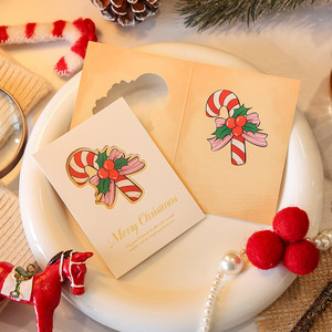 Cartes de Noël détachables mignonnes en gros avec éléments de dessins animés (Père Noël, renne, bonhomme de neige, sapin, cloche) – Cartes de vœux de fêtes avec message de bénédiction - Product Image 6