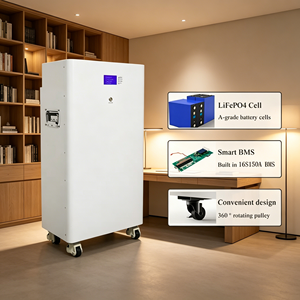 AB DDP 51.2V 280Ah 15kWh LiFePO4 Duvara Monte Edilen Güneş Enerjisi Sistemi için LCD Ekranlı RS485'li Batarya - Product Image 1