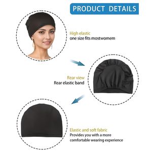 En gros : Couvre-chefs de chimiothérapie extensibles <span class=keywords><strong>pour</strong></span> femmes, Turbans, Bonnets, Foulards de chimiothérapie pré-noués, Bonnets, Bandanas - Product Image 4