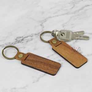 Regalo PARA EL Día DE LA Independencia, llavero de cuero PU de madera pura HECHO DE Material de madera de nogal llavero de coche - Product Image 3