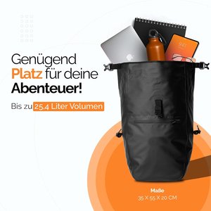 Sacoche de vélo <span class=keywords><strong>pour</strong></span> <span class=keywords><strong>porte</strong></span>-bagages 25L 100% étanche avec poignée de transport et bandoulière sacs de vélo arrière - Product Image 4