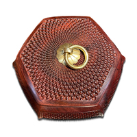 Vente chaude Traditionnel En Bois Lobulaire Palissandre Weiqi Pot Pièces D'échecs Conteneur pour Meubles De Maison dans La Salle À Manger Salon Utilisation