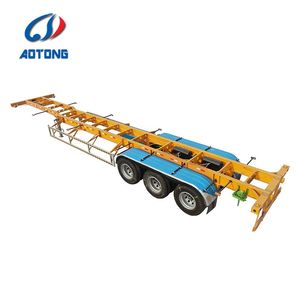 Semi-remorque squelette porte-conteneurs 2 essieux 40 pieds pour transport <span class=keywords><strong>de</strong></span> marchandises - Product Image 4