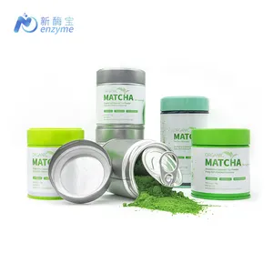 Grosir Label pribadi bubuk Matcha teh hijau organik hijau kemasan timah Matcha upacara Matcha