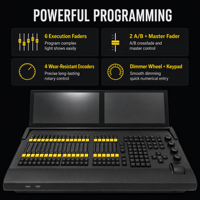 Consola de Iluminación con Pantalla Táctil Plegable Dual de 15.6 Pulgadas, DMX512, Art Net, SACN, SSD de 128 GB, I7, 8 GB, UPS, MIDI, SMPTE, para KTV, Bares, Fiestas, Escenarios