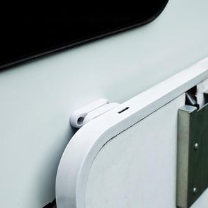 Loquet magnétique pour porte de camping-car et porte de remorque, maintien ouvert, avec fixation par vis (blanc, 4 paires) - Product Image 6