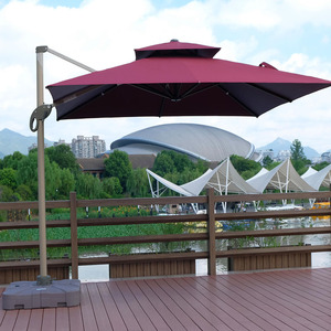 Paraguas de restaurante de alta calidad, paraguas para exteriores, paraguas de <span class=keywords><strong>Patio</strong></span> doble personalizado moderno con impresión de logotipo - Product Image 2