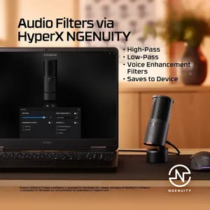 Micrófono de Condensador USB HyperX SoloCast 2, Micrófono de Escritorio con Cable, Patrón Polar Cardioide, Ideal para Streaming y Podcasts - Product Image 1