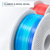 Filament d'impression 3D PLA bicolore en soie 1,75 mm 1 kg, vente en gros d'usine, haute compatibilité pour les imprimantes 3D Bambu Lab