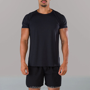 T-Shirt da Uomo Personalizzata all'Ingrosso, Alta Qualità, Elasticizzata, Leggera, in Jersey Cotone-Poliestere 250gsm, Bianca, Vestibilità Slim, per <span class=keywords><strong>Palestra</strong></span> e Fitness - Product Image 6