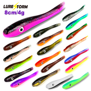 Señuelo LureStorm de PVC Suave de 80 mm para Trucha, Tilapia, Lucioperca, Lubina, Salmón y Peces de Agua Salada - Pesca en Agua Salada y Río Sin Anzuelos - Product Image 1