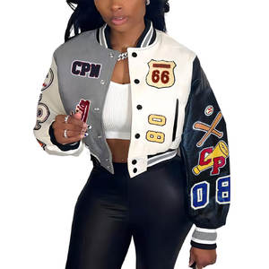 Chaquetas Varsity de Lona Estampadas para Mujer, Nuevas, Elegantes y de Moda, Transpirables, Ligeras, Tendencia de Invierno - Product Image 1