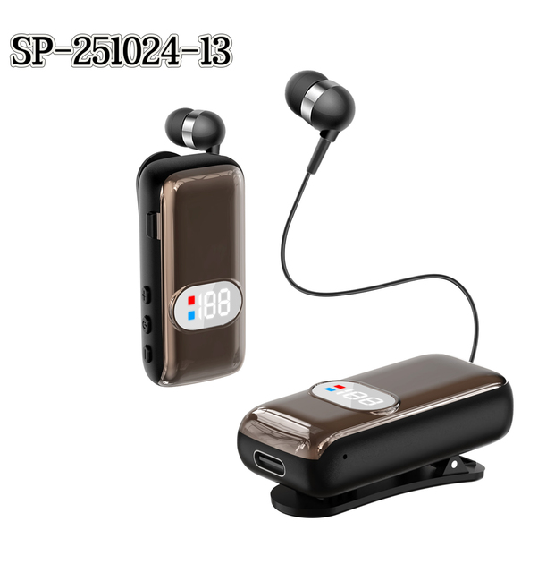 New SP-251024-13 Wireless Stereo Headset with LED Display, 2-in-1 MP3 Player & Bluetooth Earphone with Clip Design
