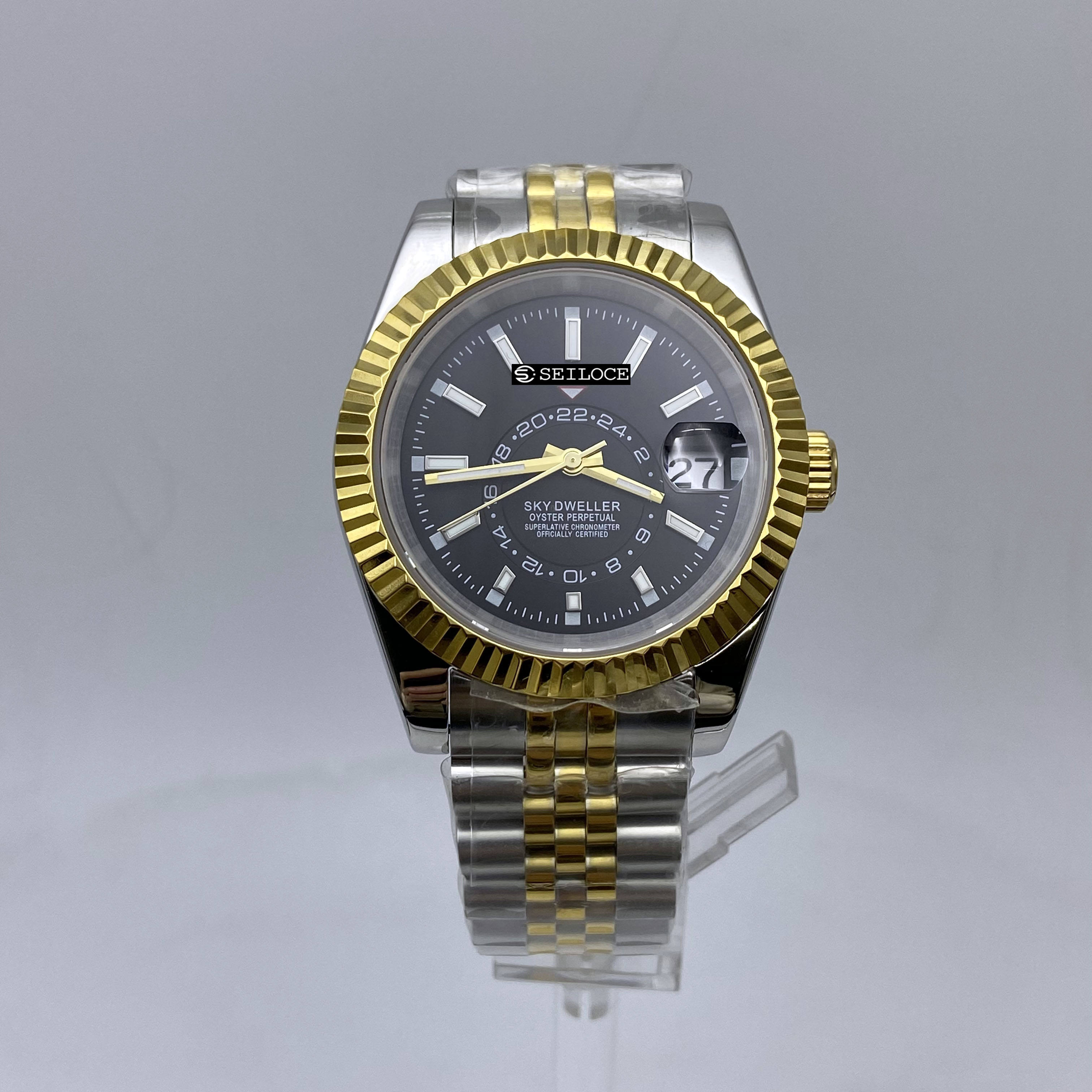 Two-Tone Gold Case+Black dial