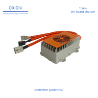 Chargeur de batterie au lithium 1,5 kW pour véhicules électriques, efficacité de 93 %, indice IP67, facteur de puissance de 0,98, -30-+55