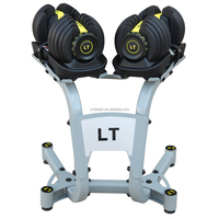 Haltère intelligent 15 kg à poids réglables rapidement, ensemble d'haltères libres de 24 kg pour l'entraînement de force à domicile ou en salle de sport