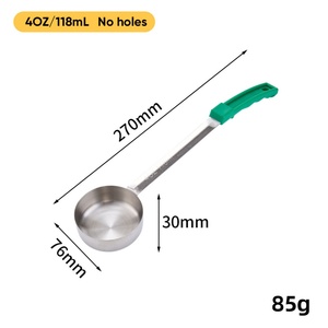 Cuchara de Acero Inoxidable 304 de Grado Alimenticio con Mango de PP para Salsas y Aderezos, Utensilio de Cocina Profesional, Venta al por Mayor - Product Image 5