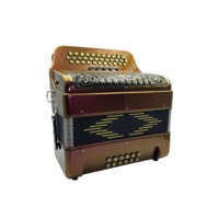 SEASOUND Accordéon professionnel 34 boutons 12 basses 5 registres Corps violet Grille noire et dorée Boutons dorés JB3412D Acordeon Musical