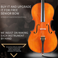Violon acoustique professionnel en ébène, fait à la main, 10 pièces, vernis à huile, touche acoustique, 4/4 celot, fabriqué en chine