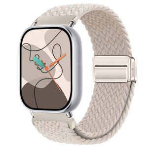 Correa de Reloj de Nailon Trenzado de 20 mm con Cierre Magnético Compatible con <span class=keywords><strong>Mi</strong></span> <span class=keywords><strong>Band</strong></span> 10 Pro, Fit 5, Watch <span class=keywords><strong>6</strong></span>, Redmi y Honor - Product Image 5