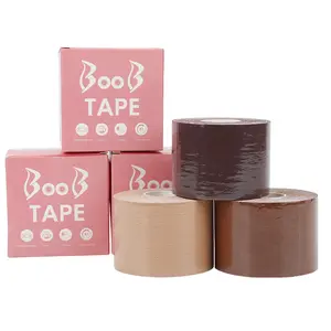 Custom Printed Logo Body Bra Tape Breathable Waterproof Breast Lift Tape With Nipper Cover Latex-Free Boob Tape Underwear Use