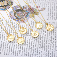 Collar de Plata de Ley 925 de Excelente Calidad, Chapado en Oro de 14K, con los 12 Signos del Zodiaco, Collar de Tauro