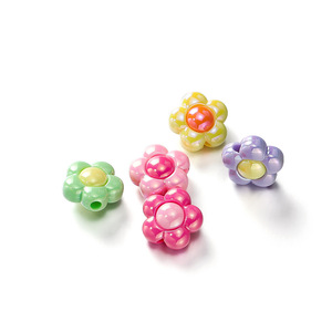 Perles de fleurs en acrylique de couleurs mélangées pour la fabrication de bijoux, printemps 2023, origine Jinhua AC2120 - Product Image 4